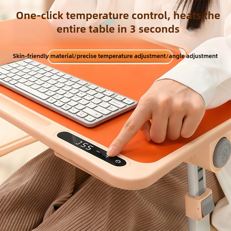 Desk Setup L Shaped - Adjustable Laptop Stand Riser Heated Keyboard