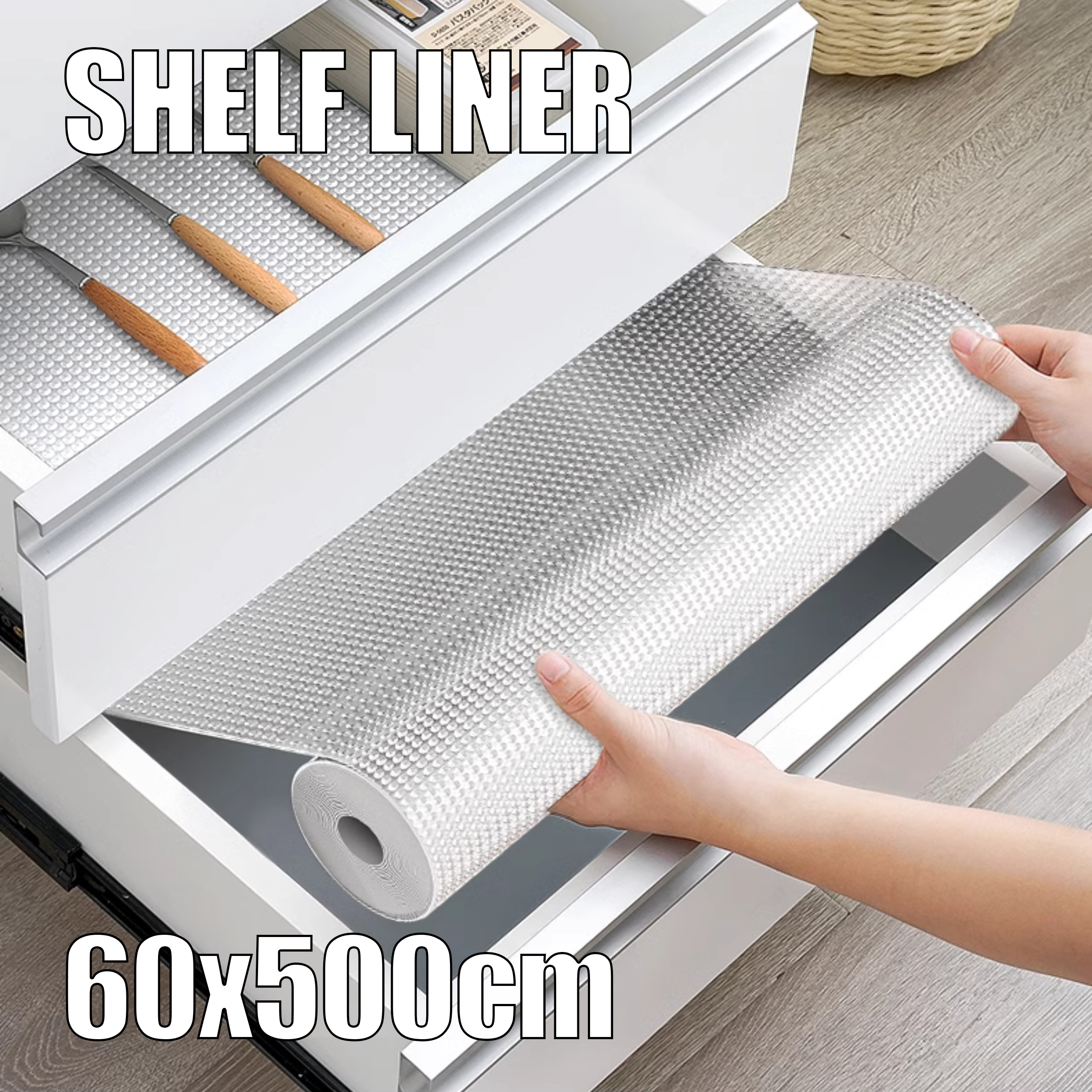Desk Setup Shelves - EVA Kitchen Cabinet Shelf Liners Non