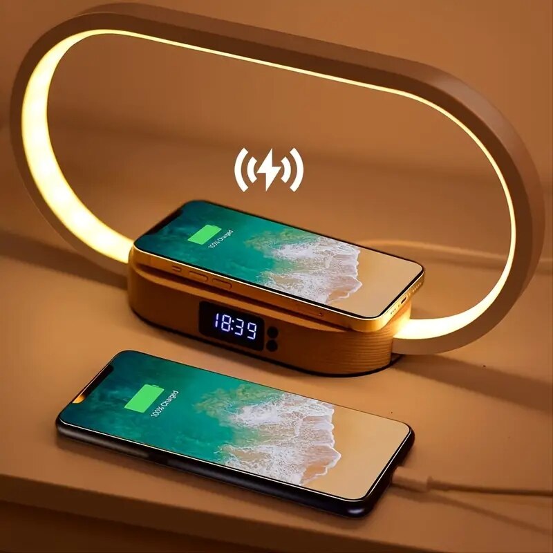 Desk Setup Apple - Multifunction Wireless Charger Pad Stand Clock