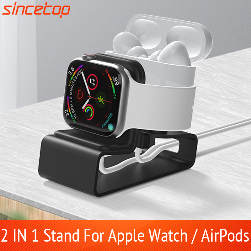 Desk Setup Apple - 2 in 1 Aluminum Charging Stand