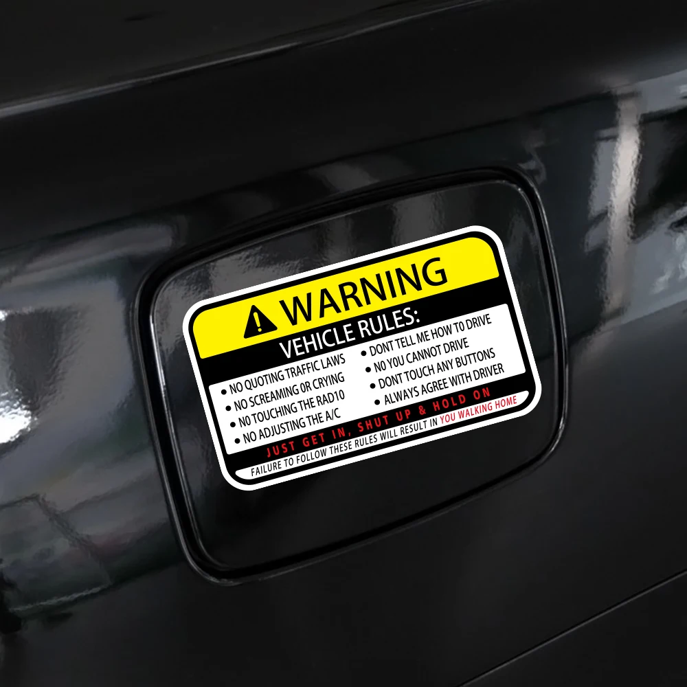 Desk Setup Laptop - 13x7.7cm Warning Words Car Stickers Funny