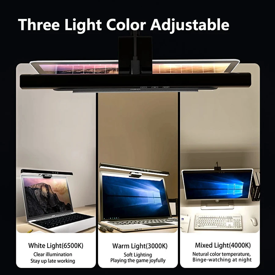 LED 33cm 50cm Monitor Light Ba - Desk Setup Pc のレビューと価格