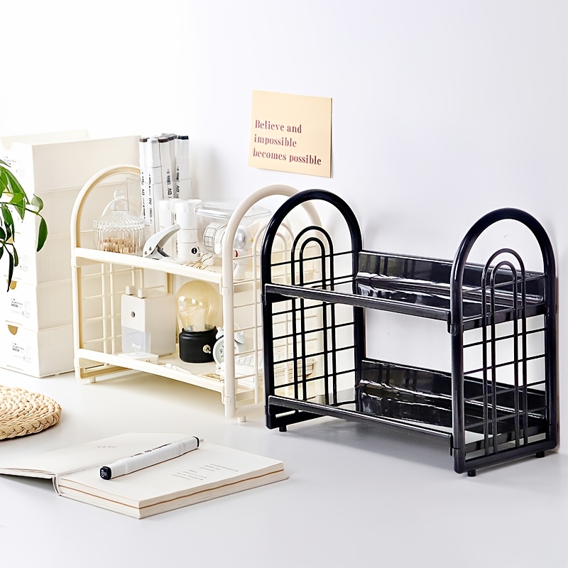 1pc Double Layer Multi-Functio - Desk Setup Shelves のレビューと価格