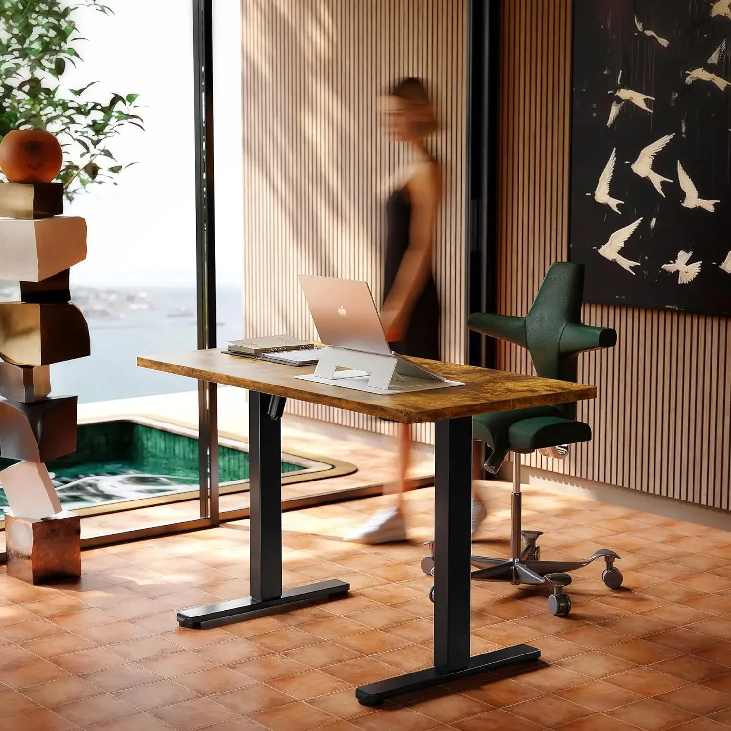 Electric Standing Desk, 55 x 2 - Desk Setup L Shaped のレビューと価格