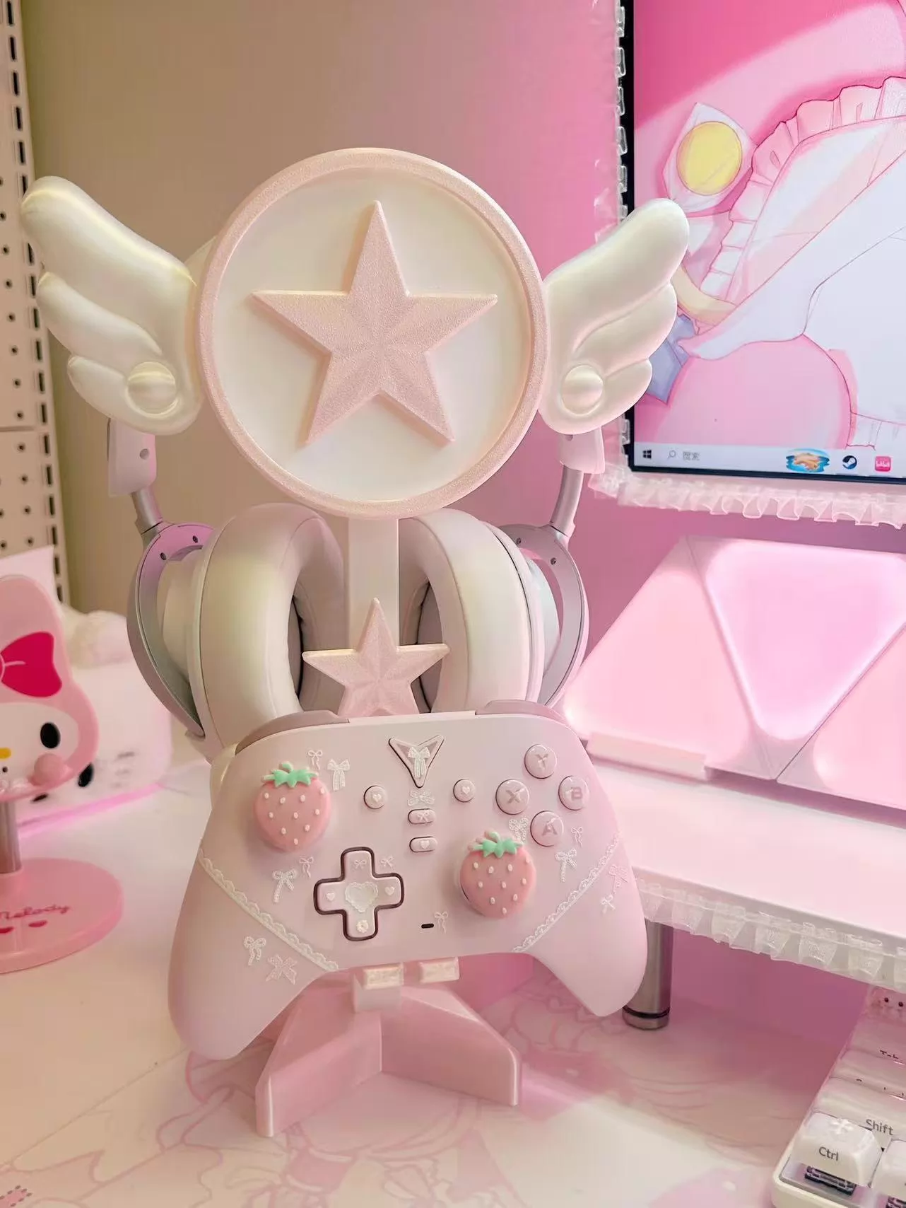 Headphone Game Stand ,E-Sports - Desk Setup Girly のレビューと価格