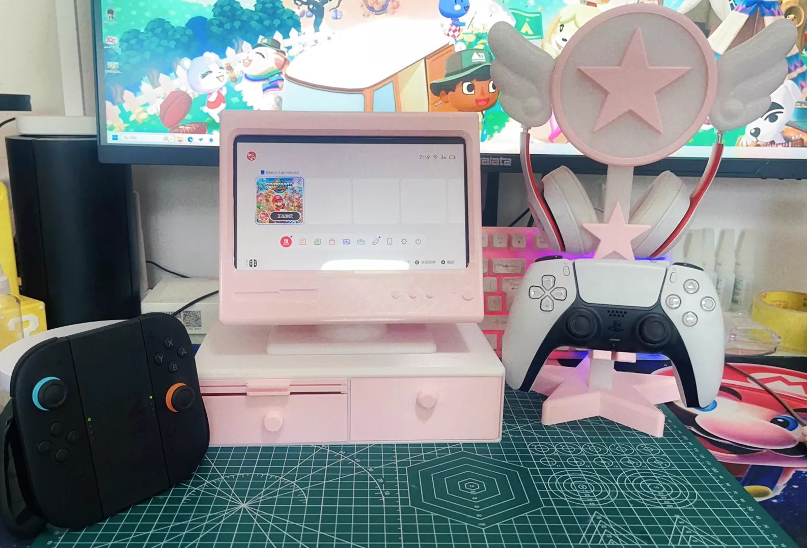 Headphone Game Stand ,E-Sports - Desk Setup Girly のレビューと価格