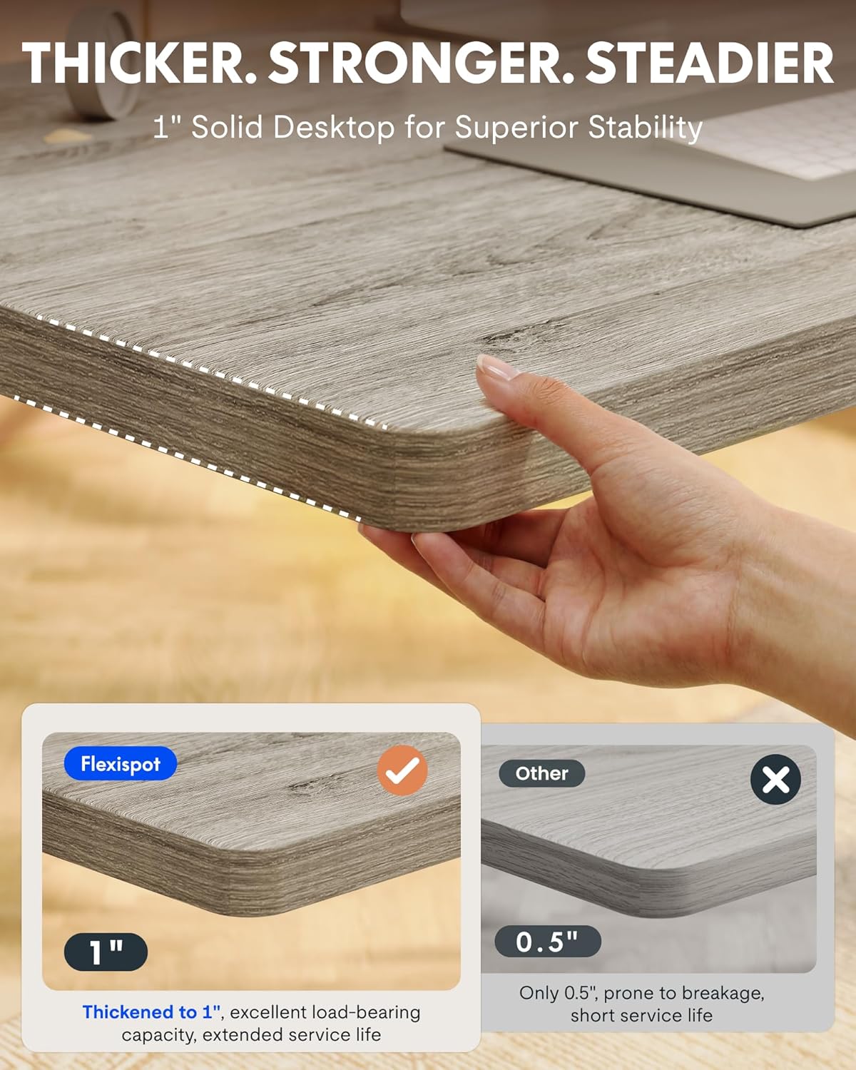 One-Piece Electric Height Adju - Desk Setup L Shaped のレビューと価格