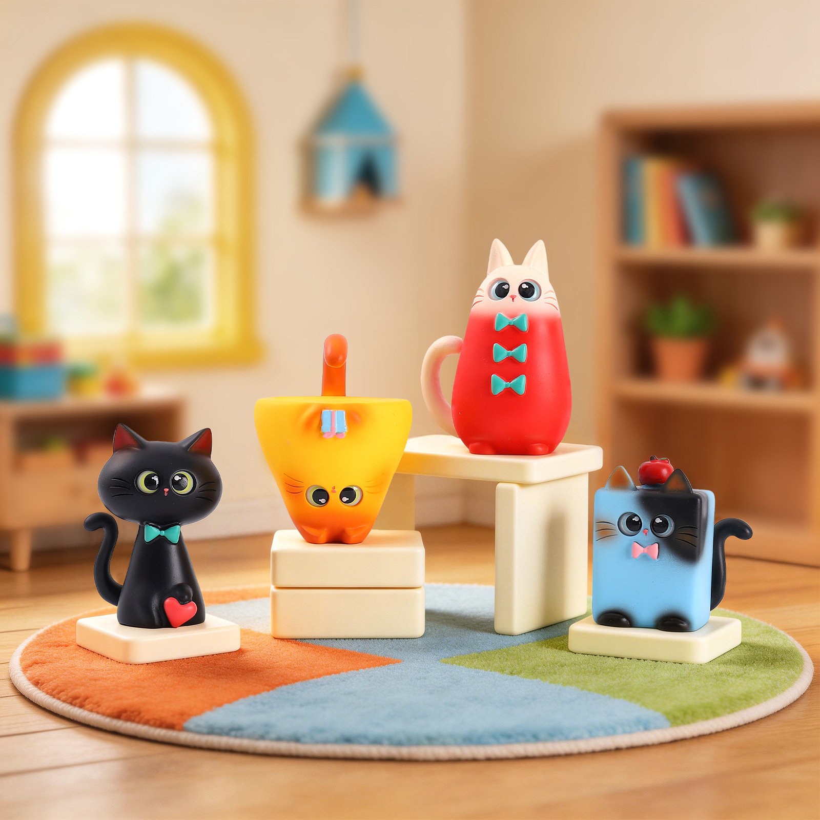 Blind Box Cat Figurine Resin C - Desk Setup At Home のレビューと価格