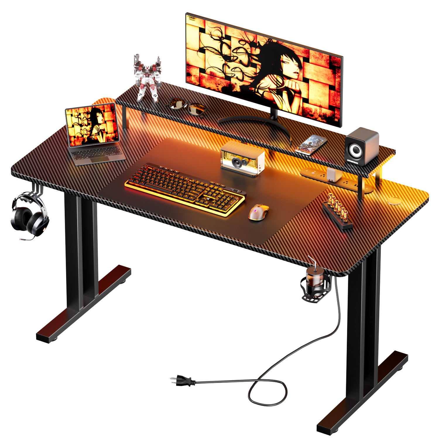 Gaming Desk with LED Lights &  - Desk Setup Pc のレビューと価格