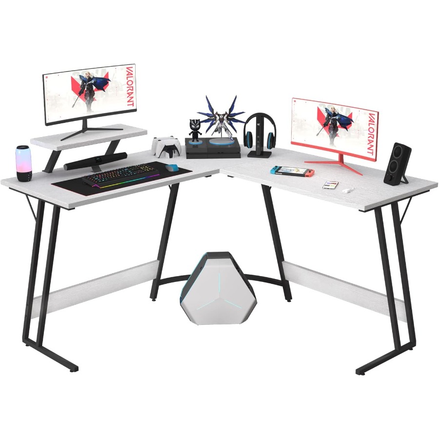 L Shaped Gaming Desk with Larg - Desk Setup L Shaped のレビューと価格