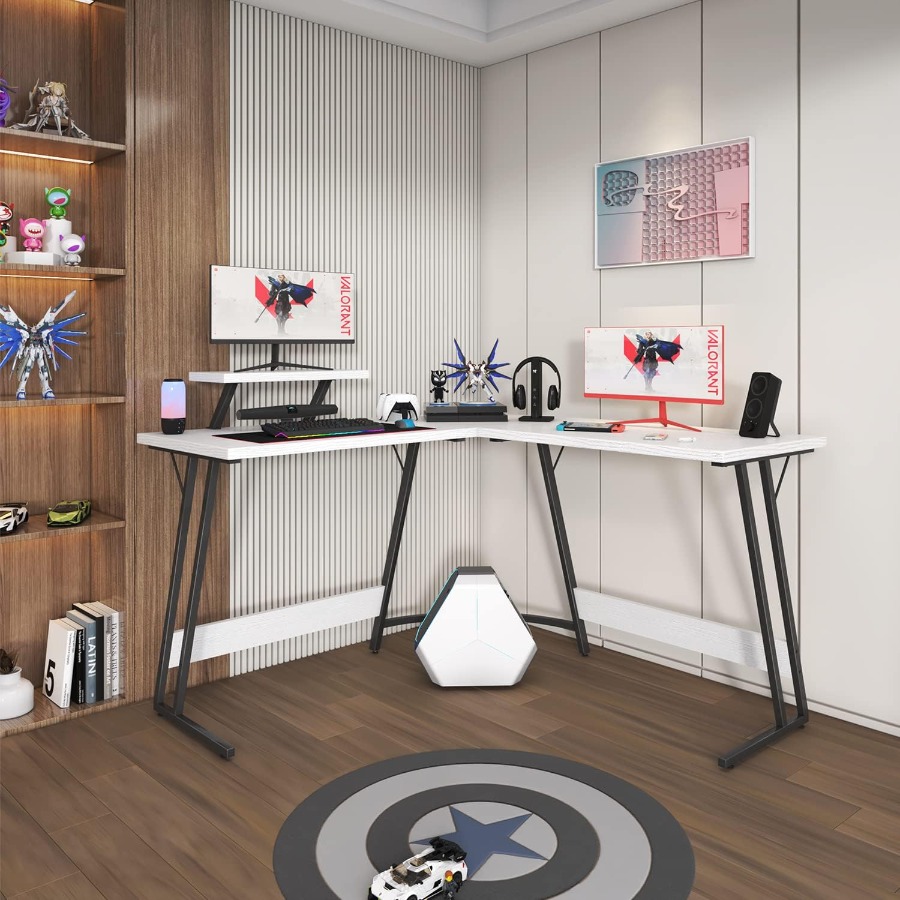L Shaped Gaming Desk with Larg - Desk Setup L Shaped のレビューと価格