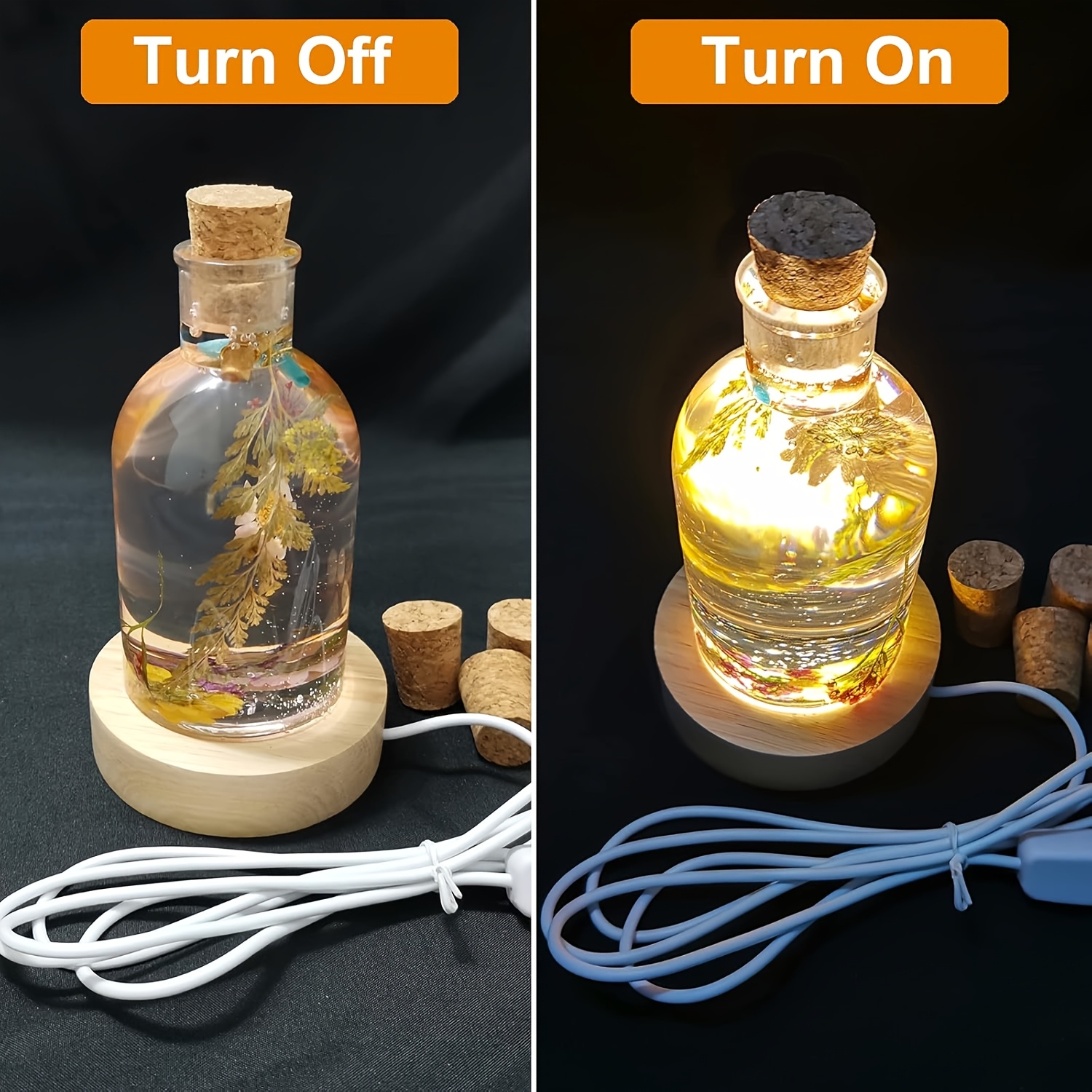 Drift Bottle Light Resin Mold  - Desk Setup At Home のレビューと価格