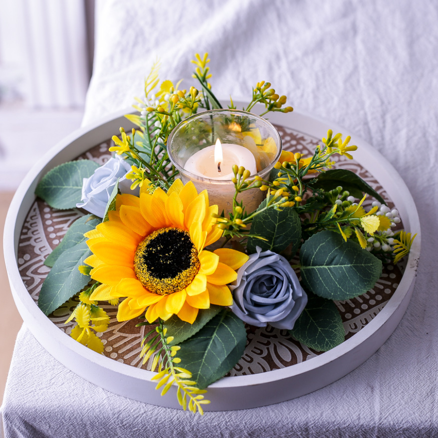 Simulation Sunflower Wreath Ca - Desk Setup At Home のレビューと価格