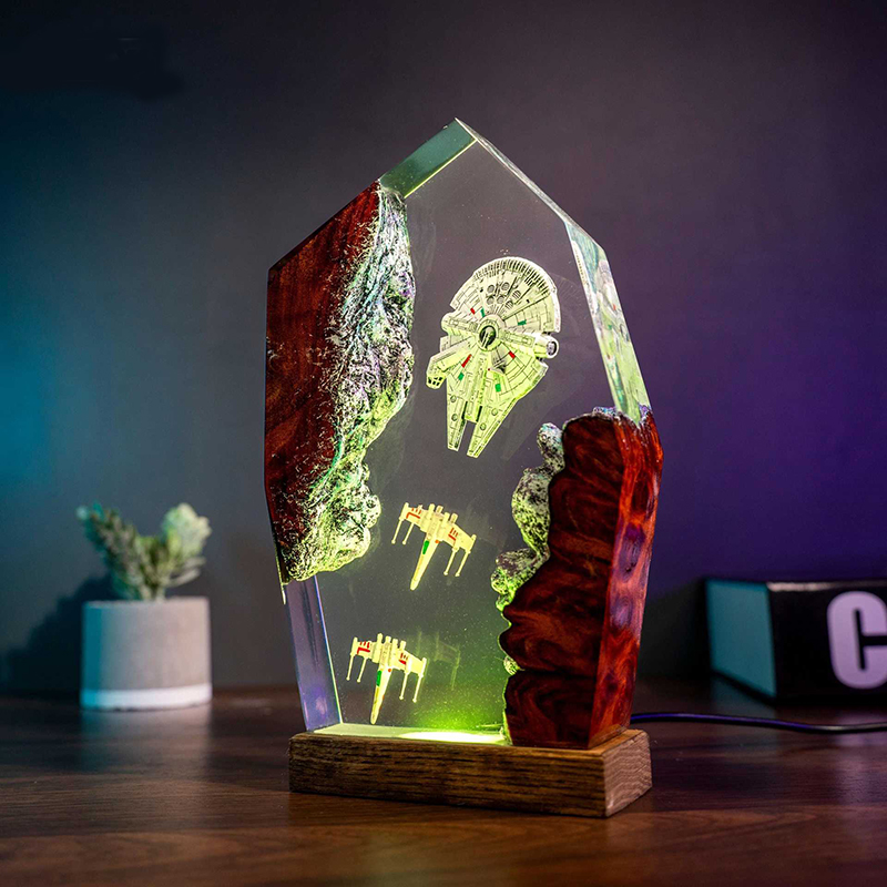 Table Resin Lamp Universe War  - Desk Setup At Home のレビューと価格