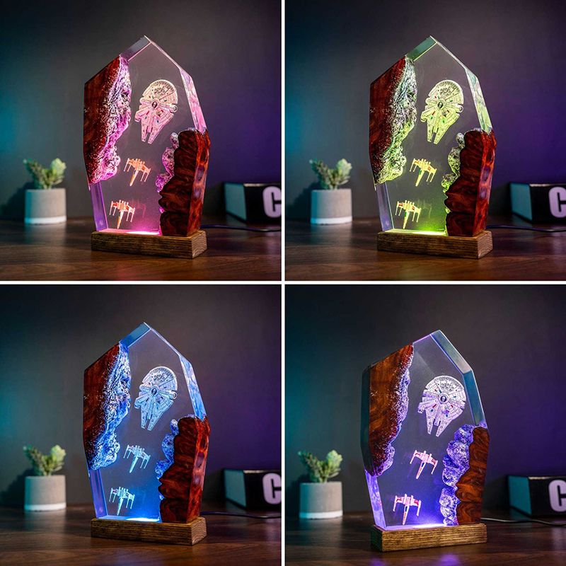 Table Resin Lamp Universe War  - Desk Setup At Home のレビューと価格