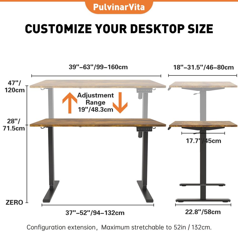 Desk Frame, Stand up Desk Fram - Desk Setup L Shaped のレビューと価格
