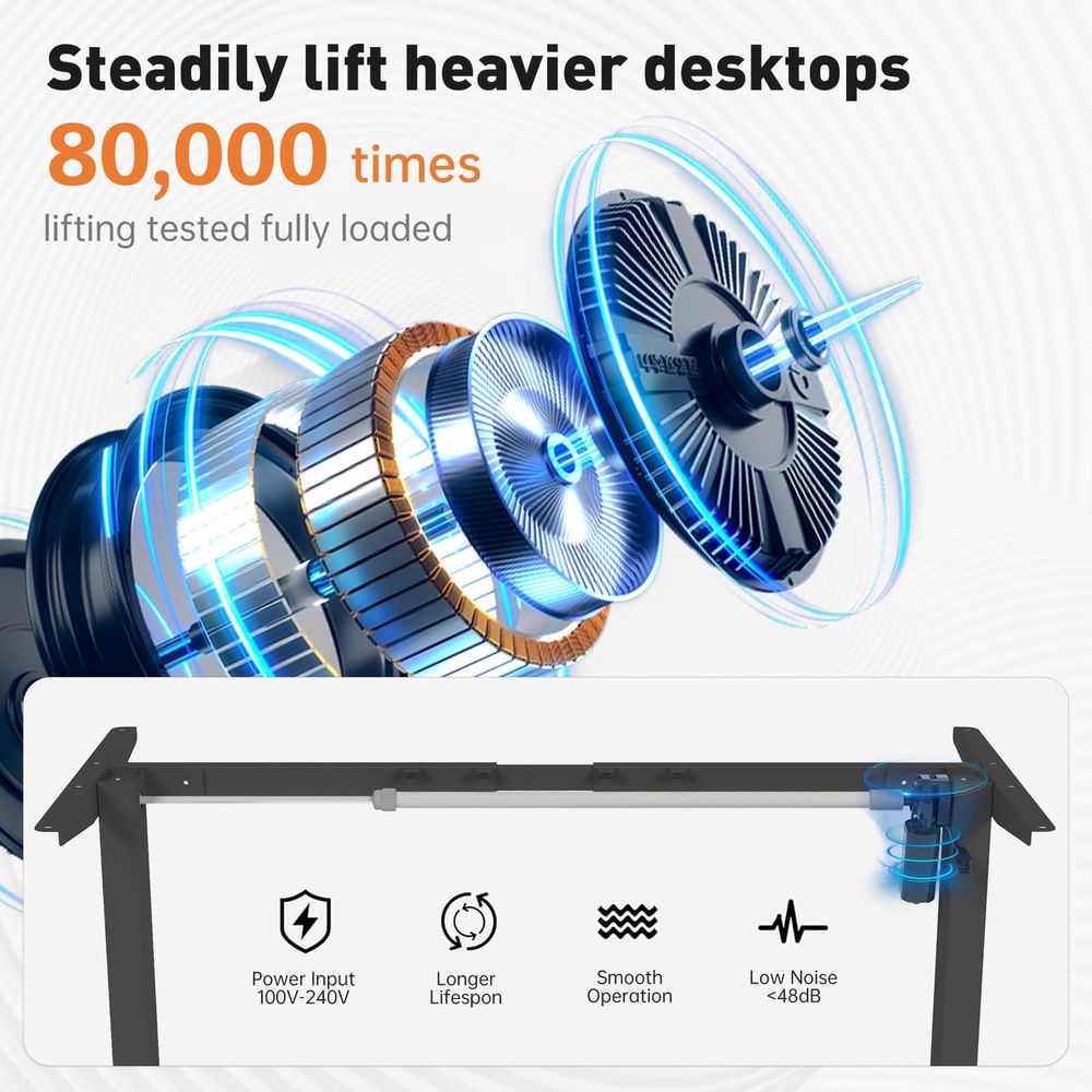 Desk Frame, Stand up Desk Fram - Desk Setup L Shaped のレビューと価格