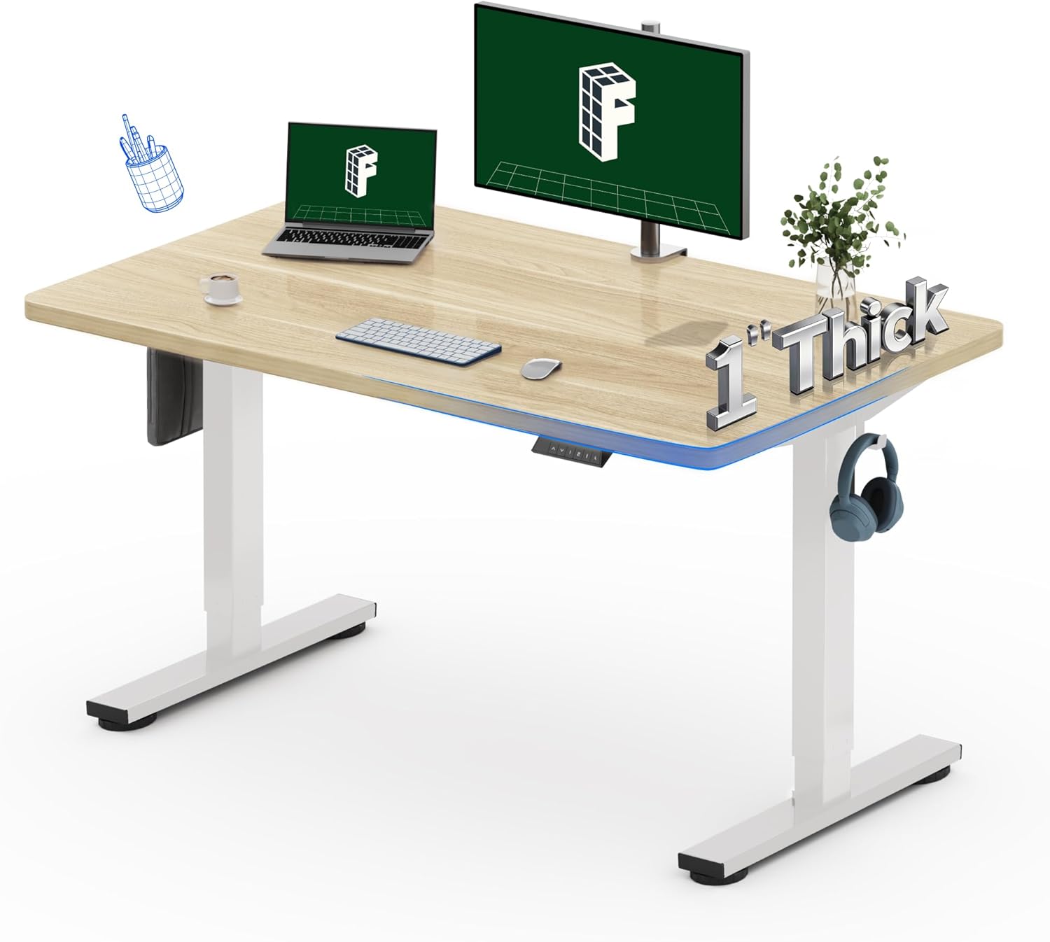 Electric Standing Desk 48x30 I - Desk Setup L Shaped のレビューと価格