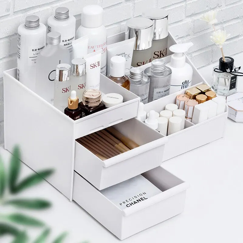1pc White New Drawer Makeup St - Desk Setup Shelves のレビューと価格