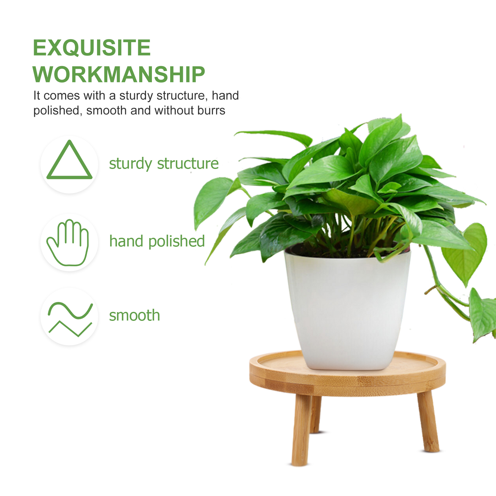 Holder Stand Pot Flower Wood W - Desk Setup Shelves のレビューと価格