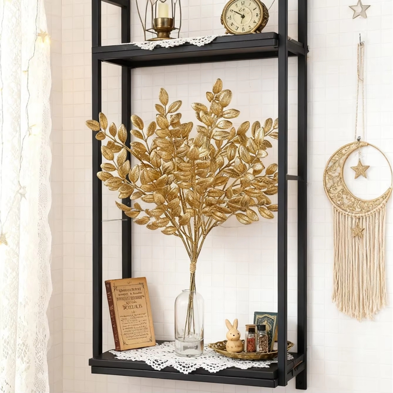 10Pcs Artificial Golden Leaves - Desk Setup At Home のレビューと価格