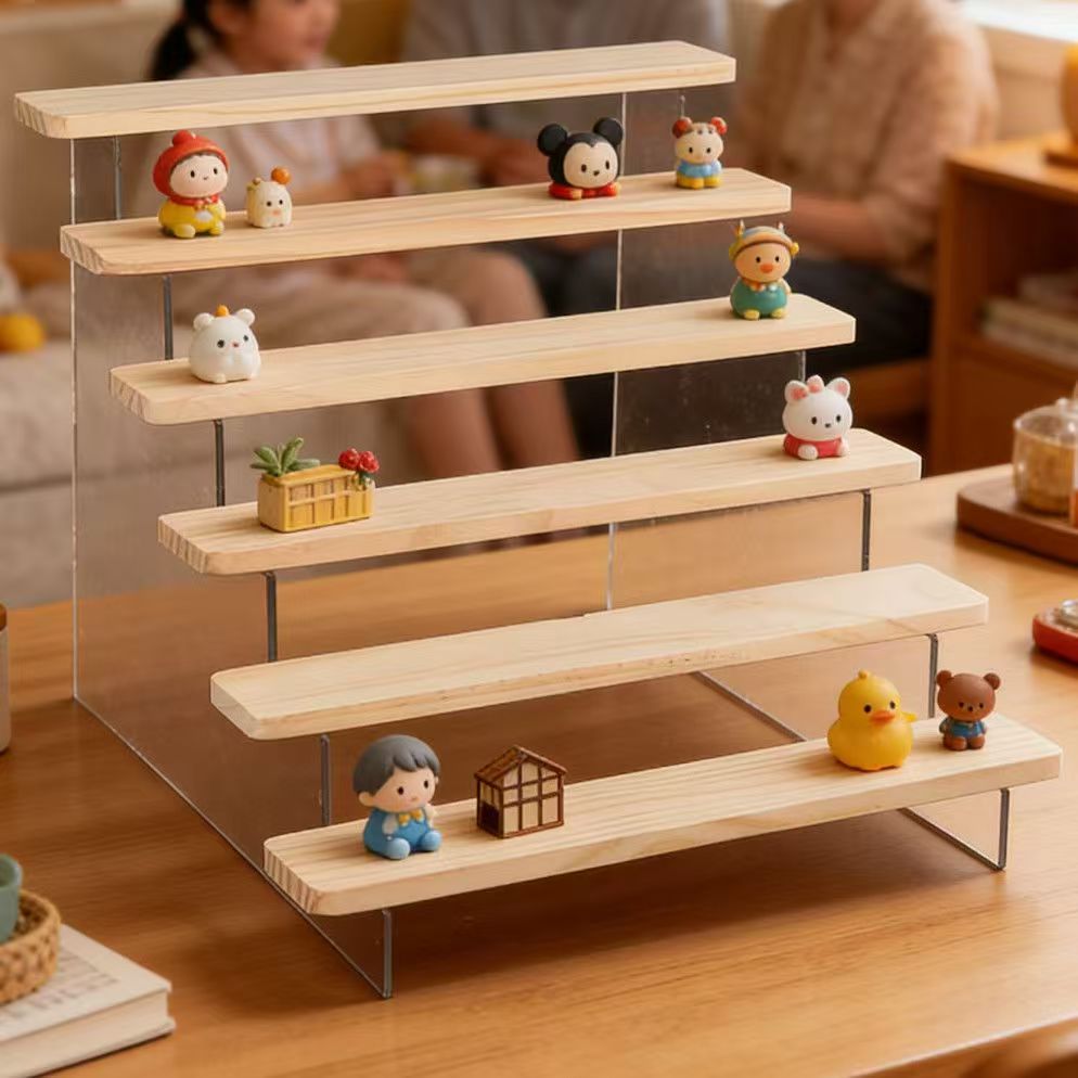 Charred Wooden Step Display St - Desk Setup Shelves のレビューと価格