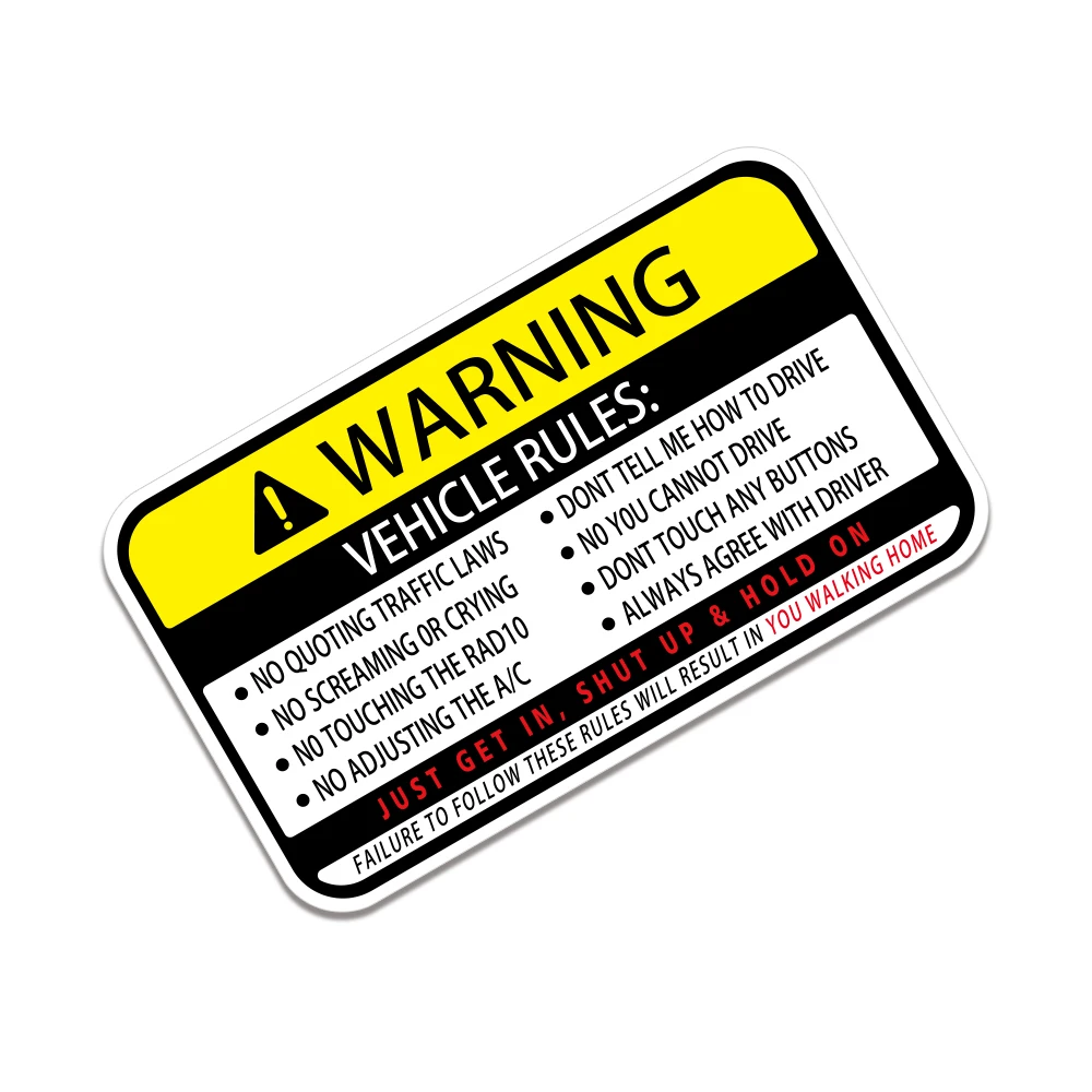 13x7.7cm Warning Words Car Sti - Desk Setup Laptop のレビューと価格