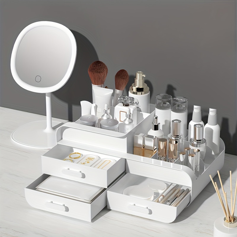 Makeup Storage Box Drawer Dorm - Desk Setup Shelves のレビューと価格