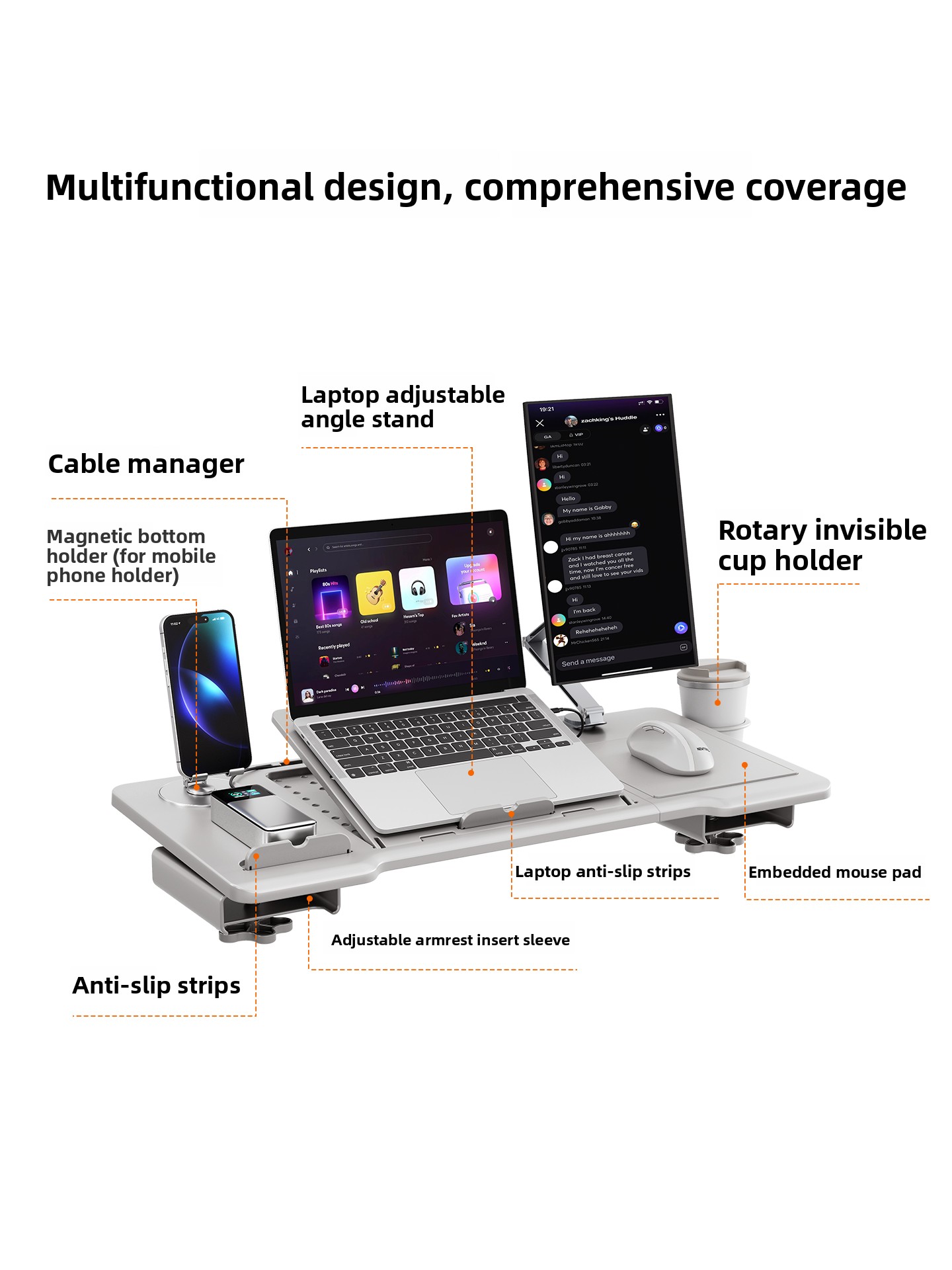 Ergonomic Chair Armrest Desk A - Desk Setup Laptop のレビューと価格