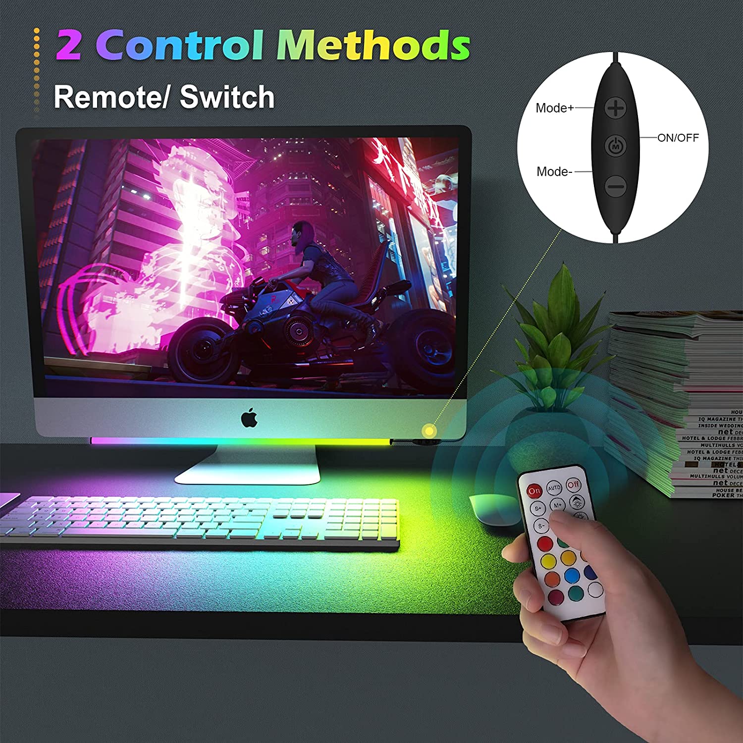 Under Monitor Light Bar RGB Dr - Desk Setup Pc のレビューと価格